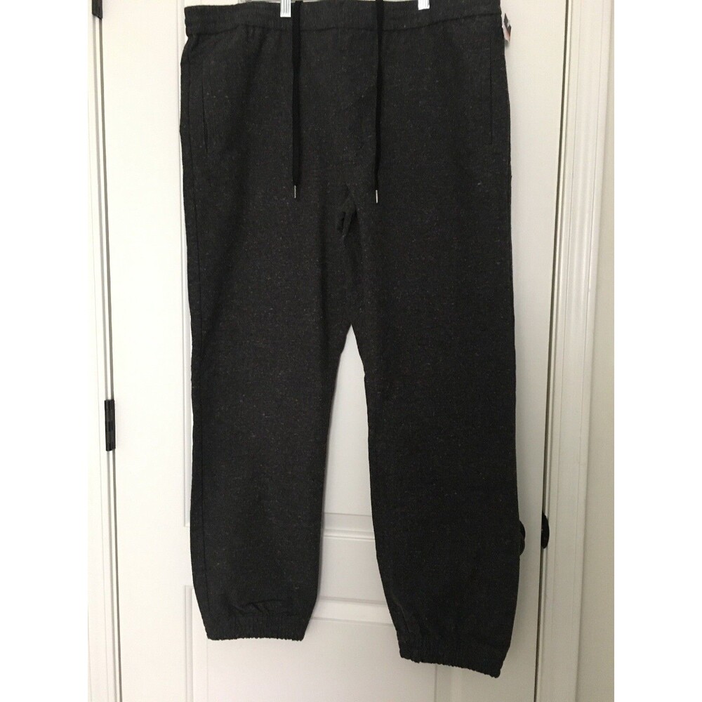 Mossimo Men's Athletic/Casual Pants Pockets Elastic Waist Black Heather Size XL
